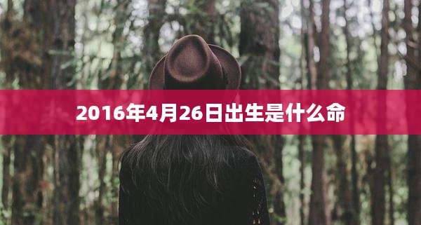 2016年4月26日出生是什么命