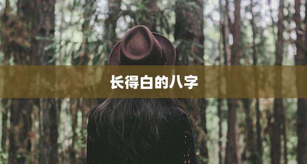 长得白的八字