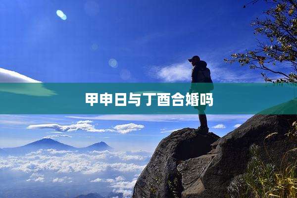 甲申日与丁酉合婚吗