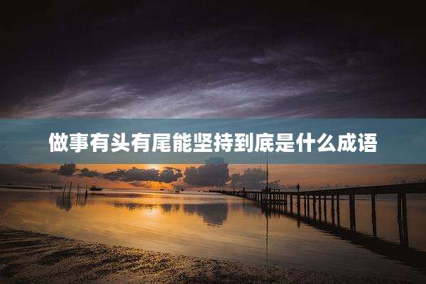 做事有头有尾能坚持到底是什么成语