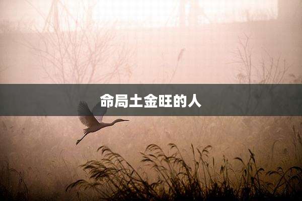 命局土金旺的人