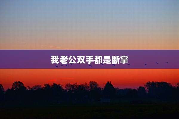 我老公双手都是断掌