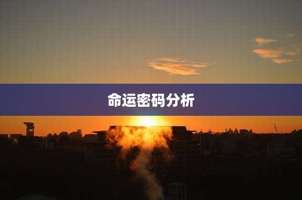 命运密码分析