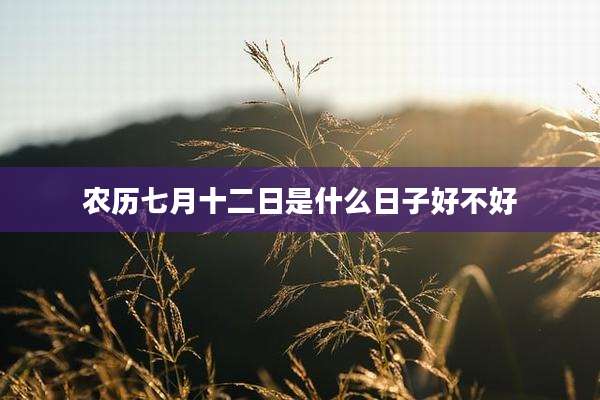 农历七月十二日是什么日子好不好