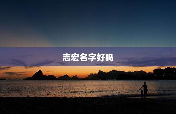 志宏名字好吗