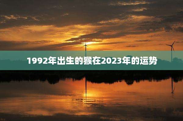 1992年出生的猴在2023年的运势
