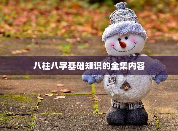 八柱八字基础知识的全集内容