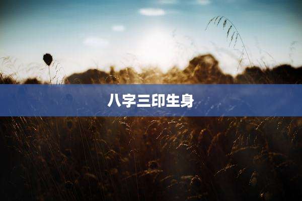 八字三印生身