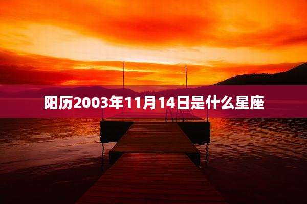 阳历2003年11月14日是什么星座