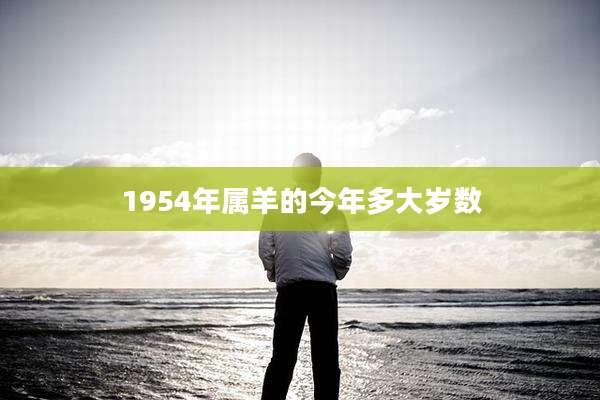 1954年属羊的今年多大岁数