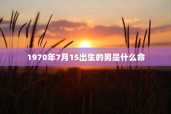 1970年7月15出生的男是什么命