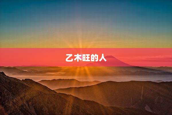 乙木旺的人