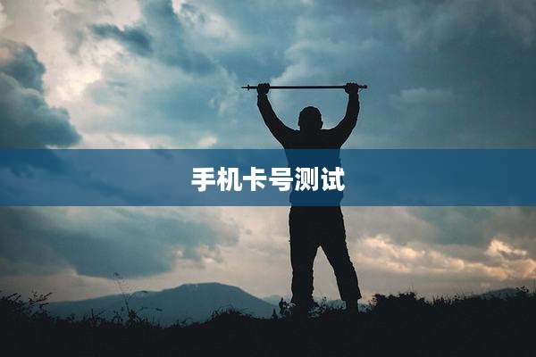 手机卡号测试