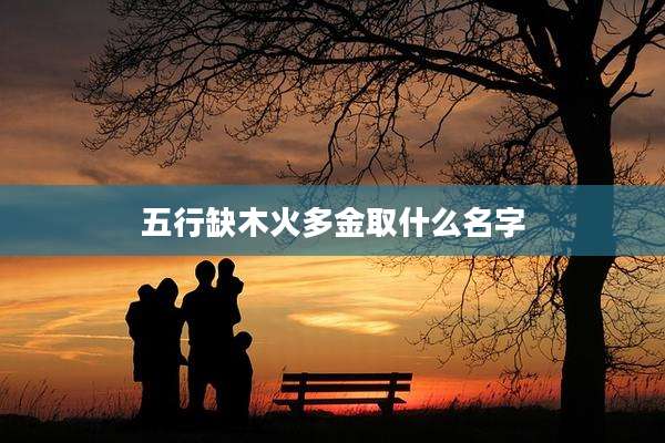 五行缺木火多金取什么名字