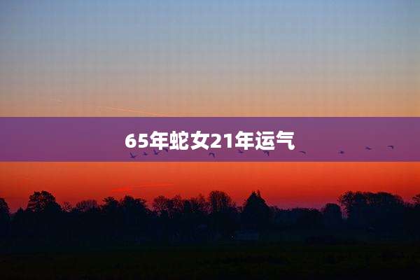 65年蛇女21年运气
