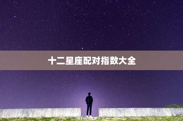 十二星座配对指数大全