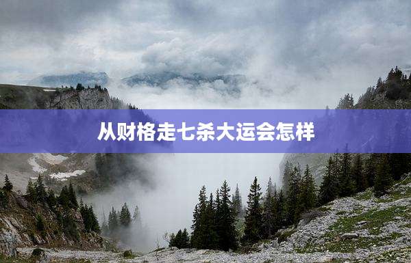 从财格走七杀大运会怎样