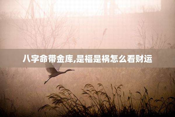 八字命带金库,是福是祸怎么看财运