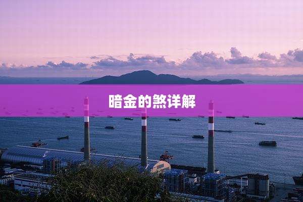 暗金的煞详解