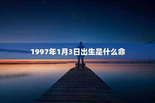 1997年1月3日出生是什么命
