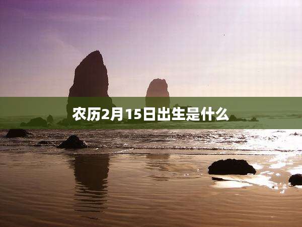 农历2月15日出生是什么