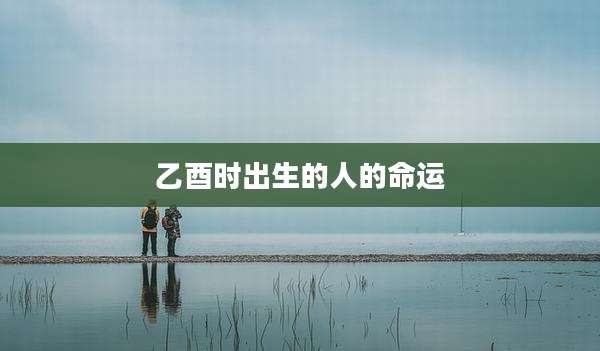乙酉时出生的人的命运