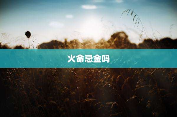 火命忌金吗