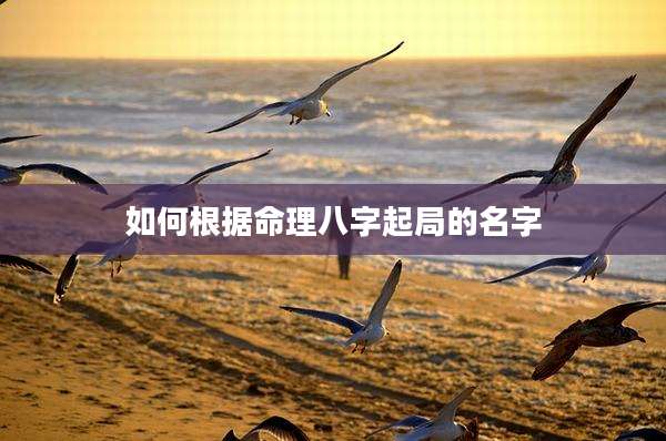 如何根据命理八字起局的名字