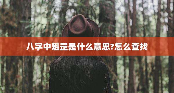 八字中魁罡是什么意思?怎么查找