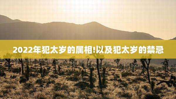 2022年犯太岁的属相!以及犯太岁的禁忌
