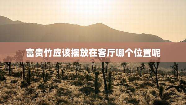 富贵竹应该摆放在客厅哪个位置呢