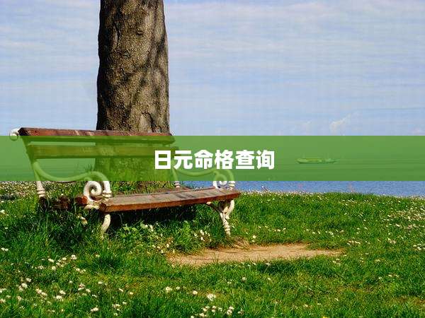 日元命格查询
