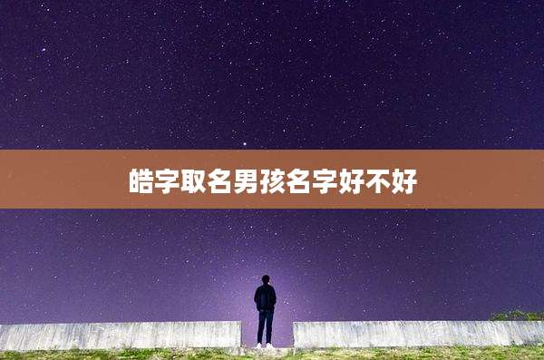 皓字取名男孩名字好不好