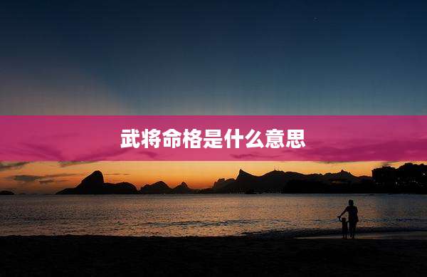 武将命格是什么意思