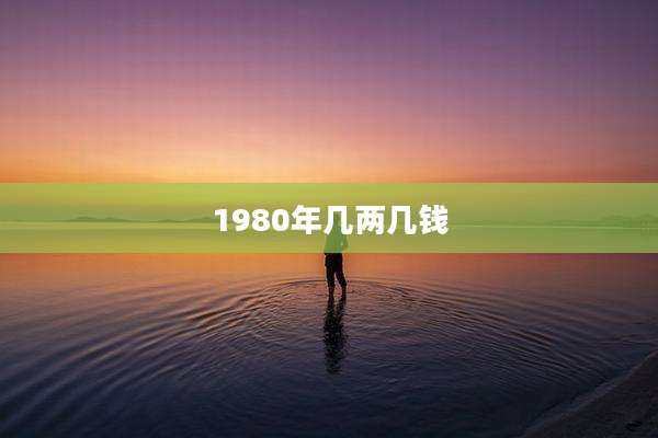 1980年几两几钱