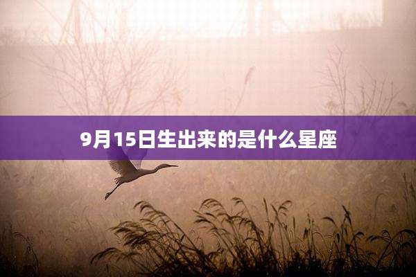 9月15日生出来的是什么星座