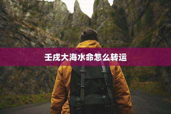 壬戌大海水命怎么转运