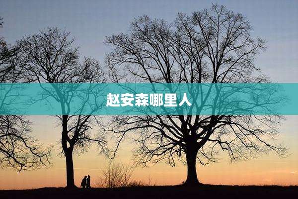 赵安森哪里人