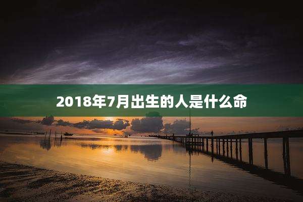 2018年7月出生的人是什么命