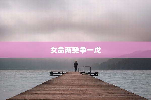 女命两癸争一戊