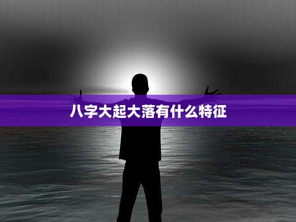 八字大起大落有什么特征
