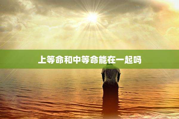 上等命和中等命能在一起吗