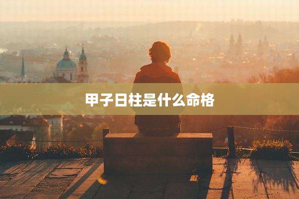 甲子日柱是什么命格