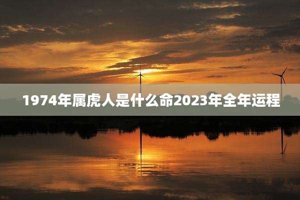 1974年属虎人是什么命2023年全年运程