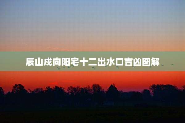 辰山戍向阳宅十二出水口吉凶图解