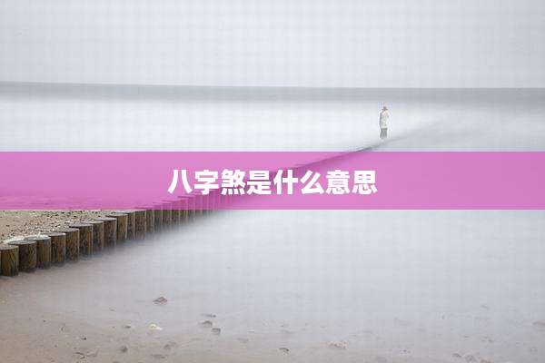 八字煞是什么意思
