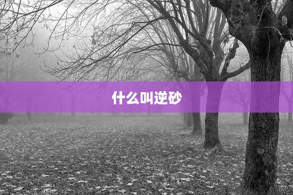 什么叫逆砂