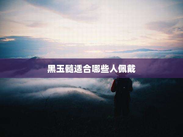 黑玉髓适合哪些人佩戴