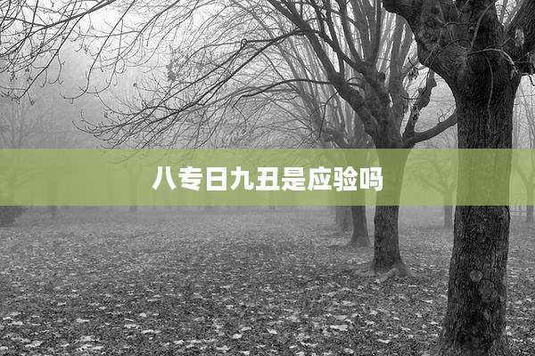 八专日九丑是应验吗
