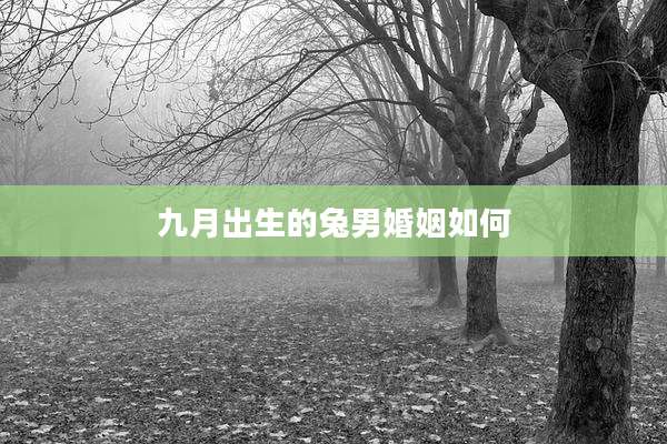 九月出生的兔男婚姻如何